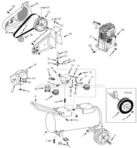 Page A Diagram and Parts List for VT627802 1999 Campbell Hausfeld Compressor